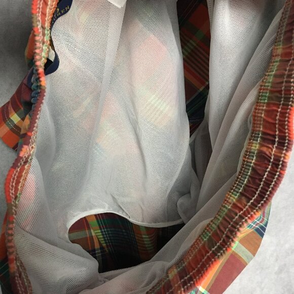 Polo RL Mens Plaid Swim Trunk Shorts size Large Red Green Mesh Inner Briefs - Picture 8 of 15